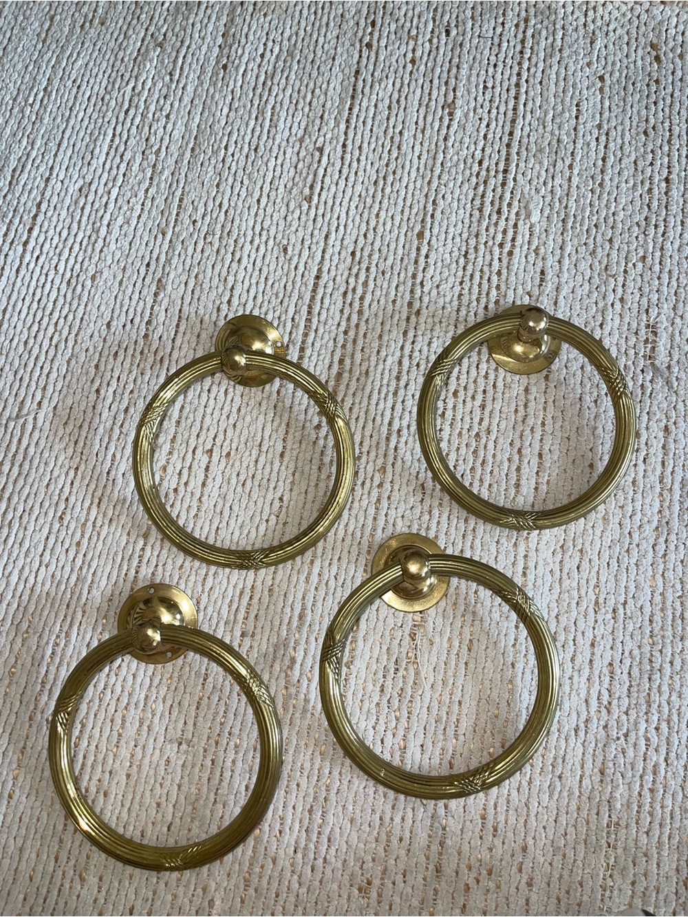Vintage wall mount towel rings